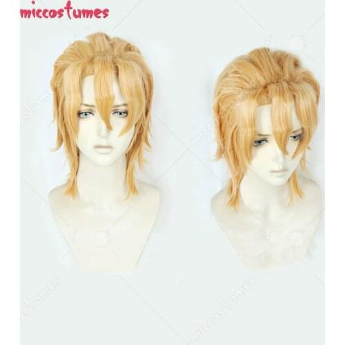 JoJos Bizarre Adventure Golden Wind Pannacotta Fugo Short Blonde Cosplay Wig