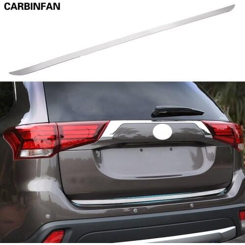 1Pcs Stainless Steel Rear Door Trim Tailgate Decorative Cover Sticker Trunk Trims For Mitsubishi Outlander 2013-2020 C1978