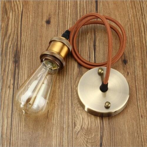 2pcs Edison Retro Metal Lamp Holder LED Bulb Aluminum Chandelier E26 E27 Lamp Bases with Line Ceiling Plate Free Shipping