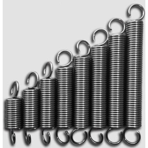 Extension Springs Tension Spring Wire Dia 0.6mm OD 8mm Length 80-165mm Steel 2Pcs