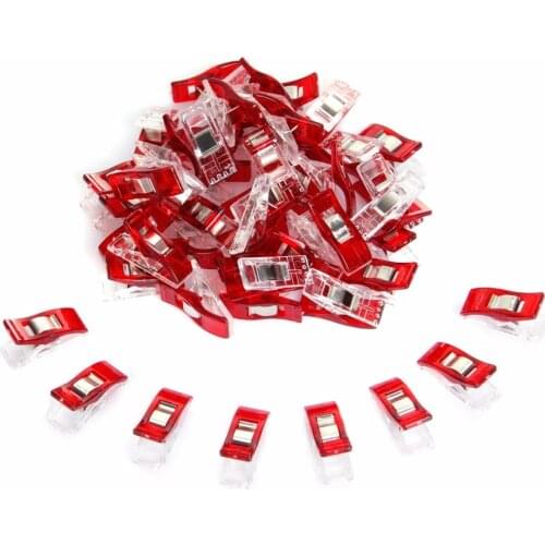 20 PCS Small Clear Storage Clips Sewing Craft Quilt Binding Plastic Clips Clamps Pack