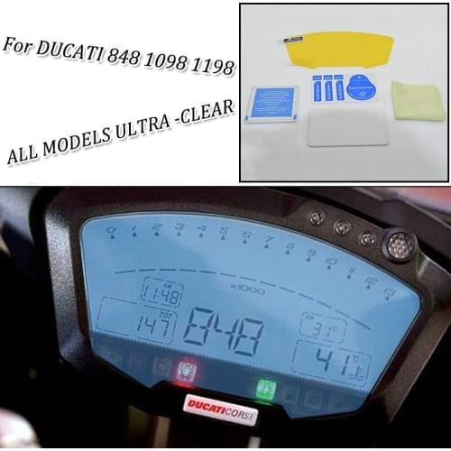 848 1098 1198 moto Cluster Scratch Protection Film Instrument Dashboard Cover Guard TPU Blu-ray for DUCATI 848 1098 1198