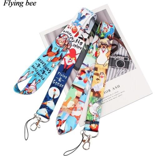 Flyingbee Funny cactus Keychain Cartoon Cute Phone Lanyard Women Fashion Strap Neck Lanyards for ID Card Phone Keys X1017