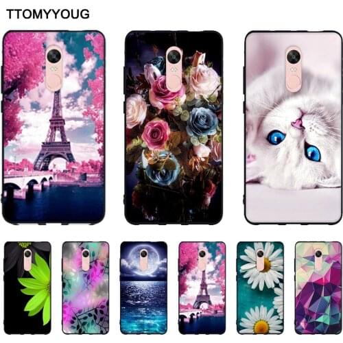 Black TPU Case For Xiaomi Redmi Note 4X Soft Silicone Cover For Xiaomi Redmi Note 4 Back Phone Shells Print Painted Covers Bags