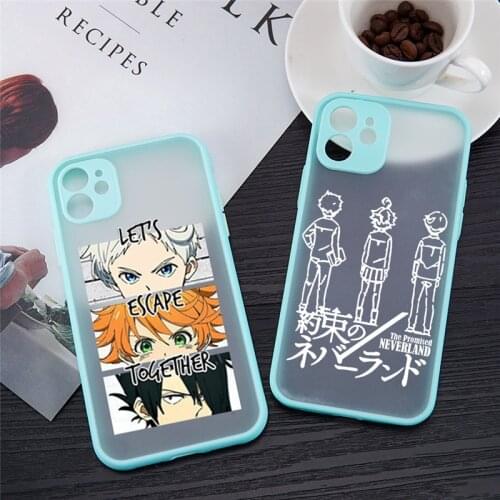 Japan Anime Promised Neverland Phone Case for iPhone 11 12 Mini Pro X XS XR Max 6 6S 7 8 Plus SE 2020 Skin Feel Matte Back Cover