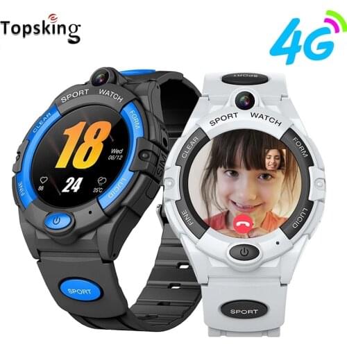 4G Kids Smart GPS Video Call Wifi Camera Location Trace Fence Heart Rate Sport Monitor Smartwatch For Children Baby Girl Watch