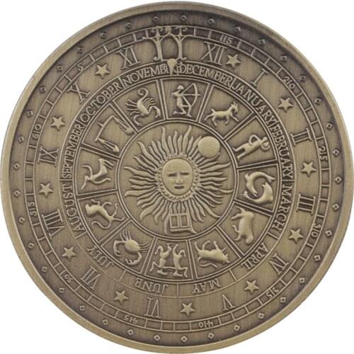 European and American Tarot Card Fortune-telling Coin Constellation Lucky Sun Moon Guanghua Love Coin Wishing Coin