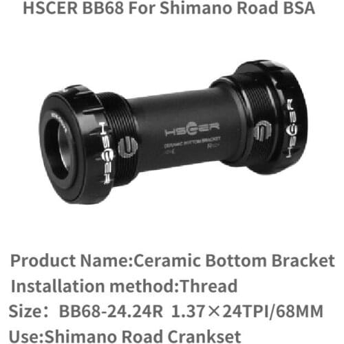 HSCER BSA/ ITA 1.37×24TPI/68MM Ceramic Bicycle Bearing BB68 Imperial/Italy Thread Ceramic bearings Road MTB Bicycle Crank Bearin