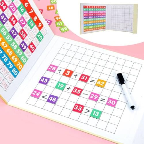 1-100 Number Board Games Montessori Toys Kids Counting Early Educational Toy For Children Math Learning Toys Gifts