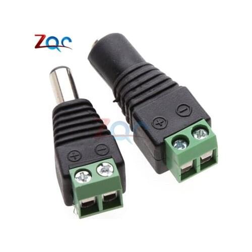 5 x Male + 5 x Female 2.1x5.5mm DC Power Cable Jack Adapter Connector Plug Led Strip CCTV Camera Use 12V