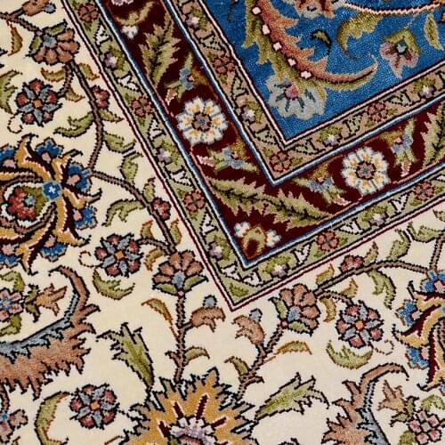 Chinese Handmade Modern Hot Sale Area Rugs Square 100% Handmade Knotted Silk Carpet