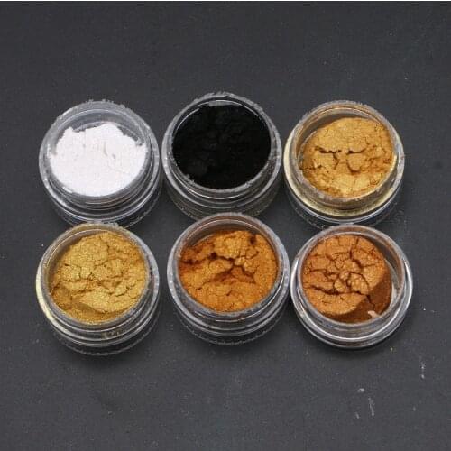 1 Set Cosmetic Grade Pearlescent Natural Mica Mineral Powder Epoxy Resin Dye Pearl Pigment DIY Jewelry Crafts Making F3MD