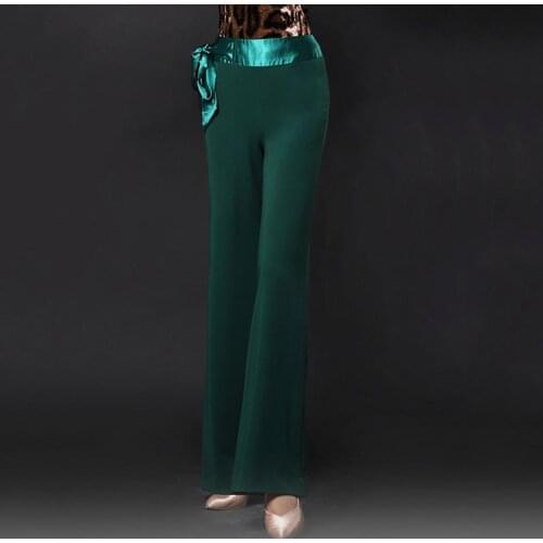 Latin Ballroom Dance Pants Women Cha Cha Rumba Samba Tango Salsa Flamengo Trousers Ladies Practice Show Wear Clothes DNV11763