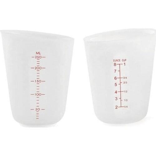250ML 500ML Reusable Silicone Measuring Cup Cook Bakers Resin Jewelry Tools