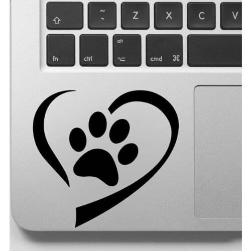 Love And Foot Print Decal Paw Love Sticker With Laptop Computer Sticker And Graphics Art Vinyl Decal GA128