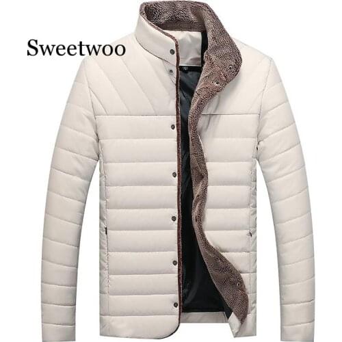 SWEETWOO NEW Plus Size 5XL Winter Warm Cotton Jacket Men Casual Thick Fleece Sportswear Bomber Slim Jacket Mens PU Coats