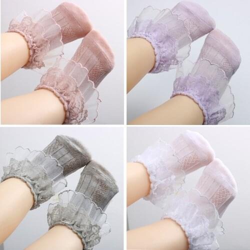 New Summer Mesh Newborn Baby Sock Cute Lace Flower Princess Baby Girl Socks Soft New Born Infant Toddler Floor Socks Sokken