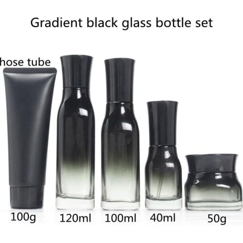 Wholesale Empty Glass Cosmetics Packaging Spray /Lotion/Plug Bottle Cream Jar Hose tube Cosmetic Container Travel bottles
