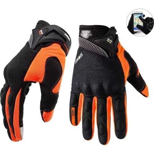 Motorcycle Glove Moto Touch Screen Full Finger Breathable Powered Outdoor Motorbike Racing Riding Bicycle Gloves Summer