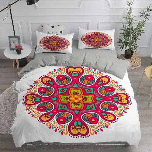 Nordic Bedding Sets Bohemia Pattern Duvet Cover Queen Size Fashion Style Bedroom Bedspread Bed Cover 135 Home Textiles 2/3pcs
