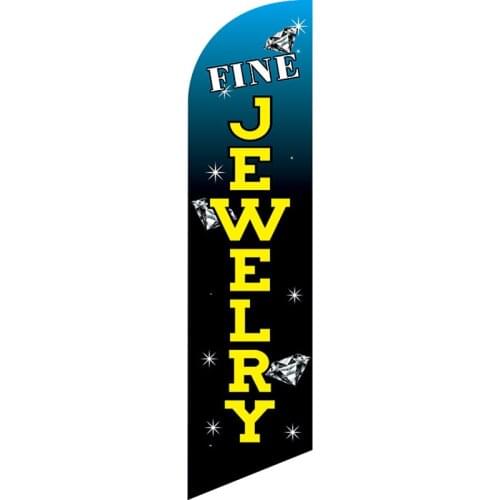 Factory Direct Sale Custom Fine Jewelry Feather Flag 110g Knitted Polyester Feather Flag Single Sided