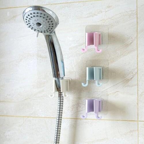 Adjustable Self-adhesive Handheld stick on plastic Showerhead Holder Wall Mounted Bathroom Shower Holder Bracket