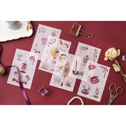 Space time illusion series Stickers Decoration Scrapbooking Colorful Hand Account DIY Material School Supplies