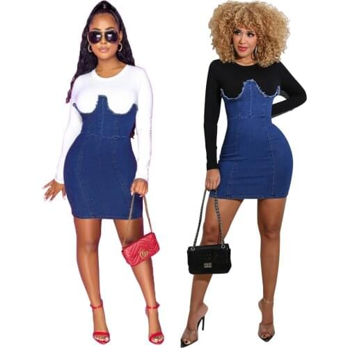 Модные джинсовые платья Somoshein China At AliExpress