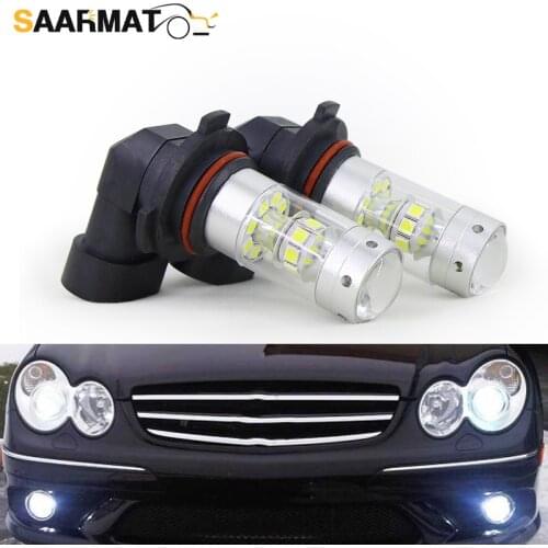 2Pcs LED CANBUS 9005 HB3 bulbs+ Decoder No error No Flashing LED Fog Headlight Bulbs 6000K White Auto Fog Lamp Day Running Lamp