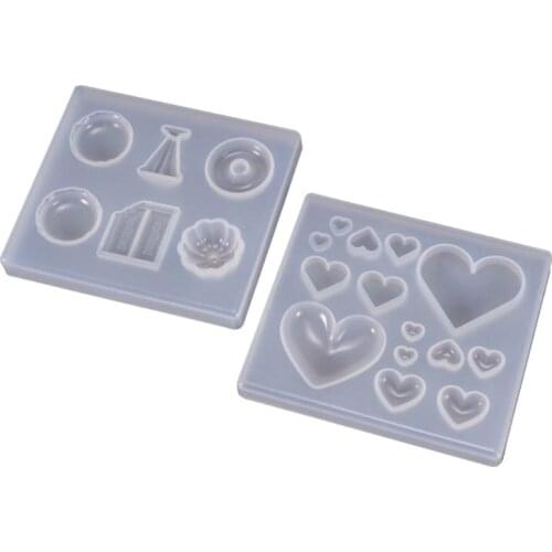 UV Resin Crafts Making DIY Crystal Epoxy Mold Candy Heart-shaped Patch Decoration Silicone Molds Dried Flower Resin Decorative