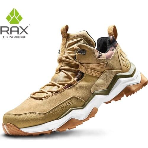 RAX Mens Waterproof Hiking Shoes Women Climbing Backpacking Trekking Boots Men Outdoor Shoes Anti-slip Mountain Sneakers Men