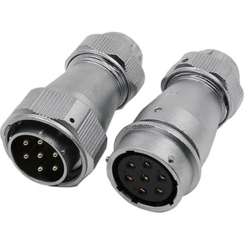 WY28 TE+ZE M28 IP67 Waterproof Industrial Cable Connector Electrical Male Plug Female Socket 2 3 4 7 10 12 16 17 20 24 26 Pin