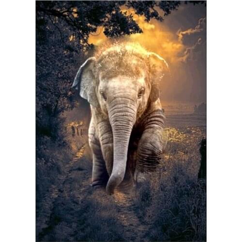 Animal Elephant DIY 5D Diamond Painting Embroidery Cross Stitch Wall Home Decor