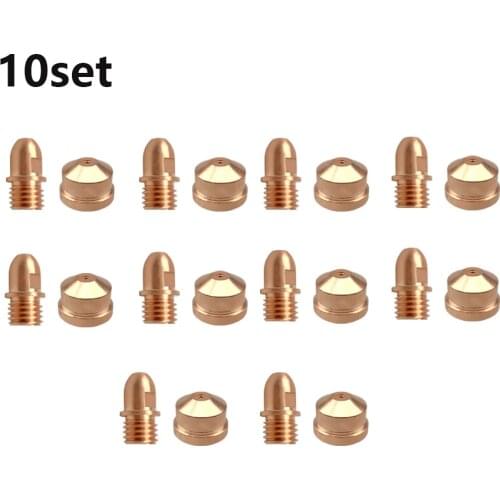 10Pcs A101 A141 Electrode Nozzle 1.7mm 1.4mm for Plasma Cutter Torch Consumables Metal cutting