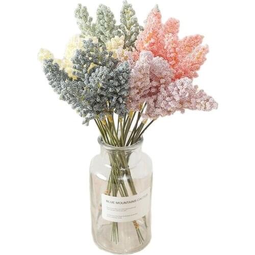 30cm Foam lavender Artificial fake dried Flower bouquet For Wedding Party Manual DIY Wreath Fake Flower Home Decor Accessories