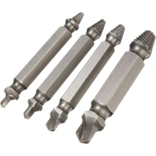 4 Pcs/lot New Arrival Broken Bolt Remover Easy Out Stud Tool Screw Extractor Drill Bits Guide Set Hand Tool Wholesale