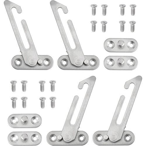 4 Pack Window Restrictor Locks Window Restrictor Hook Stainless Steel Child Lock Restrictor with Screws for Upvc Windows