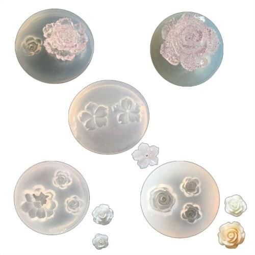 5Pcs Mini Flower Resin Silicone Molds Jewelry Making Tools Casting Molds for DIY 203B