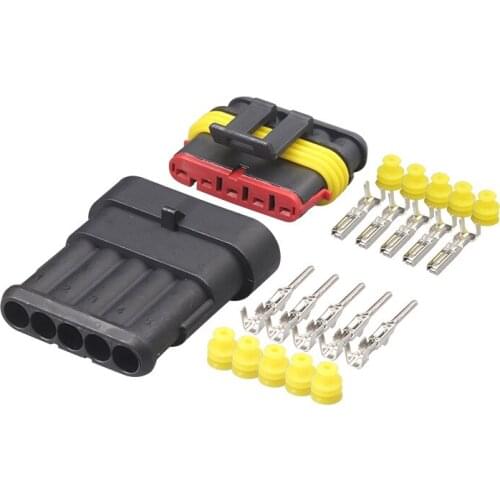 5p waterproof connector nylon flame retardant automotive connector