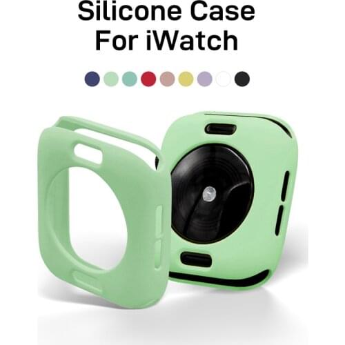 PC case For Apple Watch serie 5 6 4 se 321 44mm 40mm iWatch 42mm 38mm Silicone bumper Protector for Apple watch case accessories