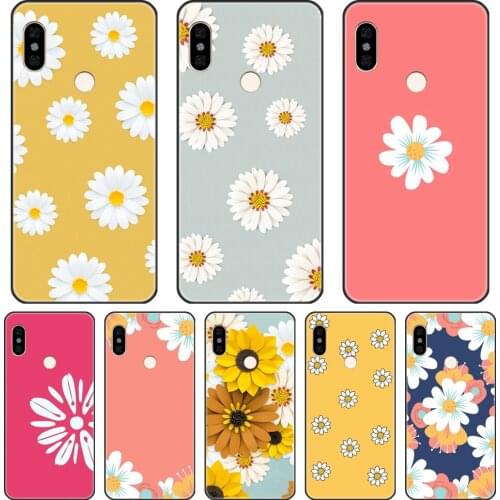Phone Case For Xiaomi Redmi Note 4 4X 5 5A 6 Pro Prime Daisy Silicone Back Cover For Pocophone F1 Xiaomi Redmi S2 6A 5 Plus 4A