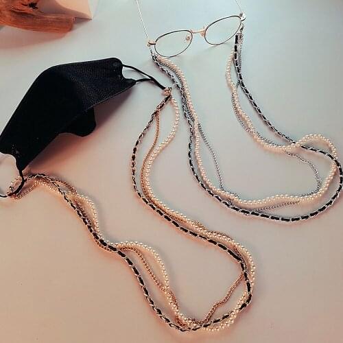 Black Sunglasses Eyeglasses Chain Mask Holder Lanyard Women Men Anti-lost Earphone Necklace Punk Strap Dropshipping Wholesale