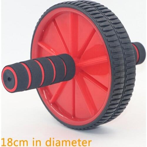 18cm Two-color Sponge Double-wheeled Abdominal Wheel Abdomen Equipment Abdominal Muscle Wheel Roller Belly Wheel