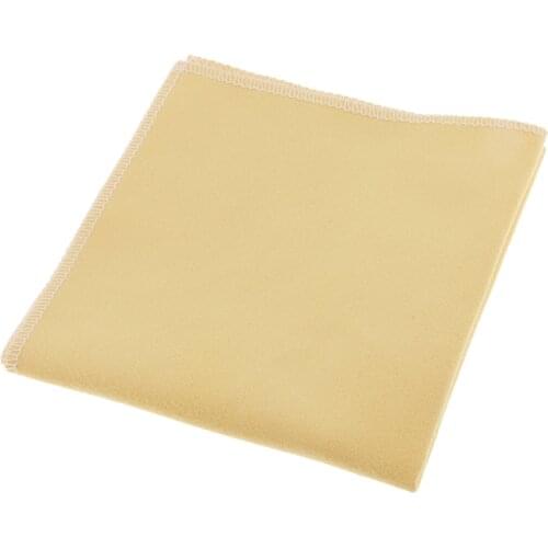 Double Sided Velvet Watch Cleaning Cloth For Watch Repair 22x22cm Yellow