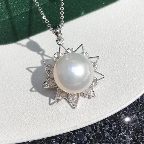 Hot New DIY Mounts 925 Sterling Silver Pendant Base Settings Mountings Findings Parts for Pearl Crystal Jade Agate 5pcs/lot