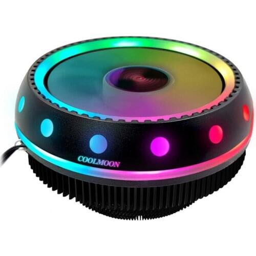 Computer Cpu Cooler Rgb Ufo Shape For Intel- Lga 1150 1151 1155 1156 Amd Am2 Am3 Am3+ Am4 CPU Radiator Desktop Heat Sink