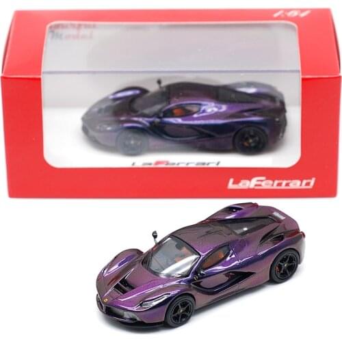 Custom style 1/64 Fe & Mc Performance Purple Chameleon Diecast Sports Racing Model Car New year Toy Gift for Kids Children