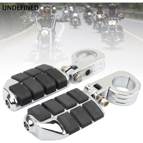 32/38mm Motorcycle Highway Foot Pegs Engine Guards Crash Bar Mount Clamps Footrest For Harley Sportster Dyna Softail Universal