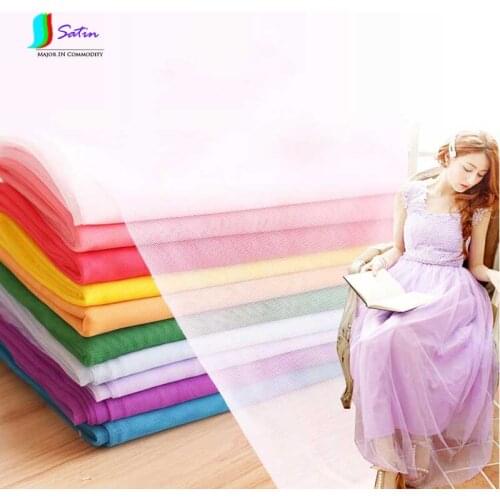 Encryption Soft 1mm Hole Tulle Mesh Net Yarn Fabric for Mosquito Net/dress/Skirt Wedding Decoration,curtain DIY Fabric S0421H