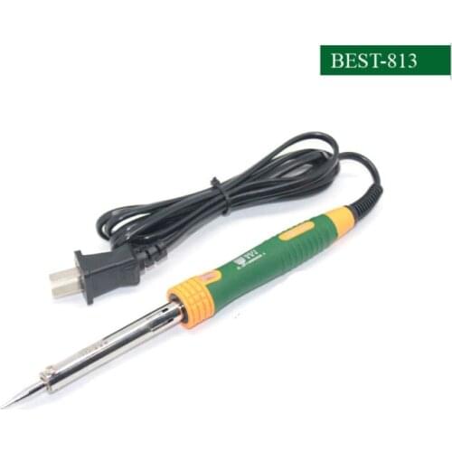 Electric soldering iron thermostatic welding tools kit soldering gun 30W 40W 50W 60W silicone handle BEST-813